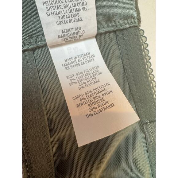 Aerie Show Off Plunge Push Up Rooftop Garden Lace Bra 38C - Picture 8 of 9